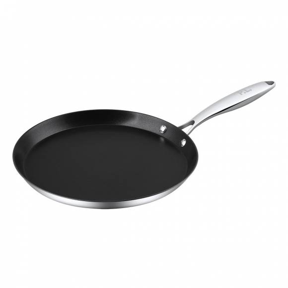 Сковорода 3-х слойная,индукция,S/S304,блинная D=28*2.5cм,антиприг. покрытие ProffCuisine 81280102 Сковорода 3-х слойная,индукция,S/S304,блинная D=28*2.5cм,антиприг. покрытие ProffCuisine 81280102