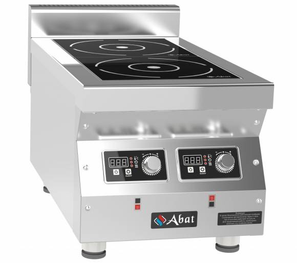 Плита индукционная 2-х конфорочная Abat КИП-27Н-5,0 настольная серия 700
