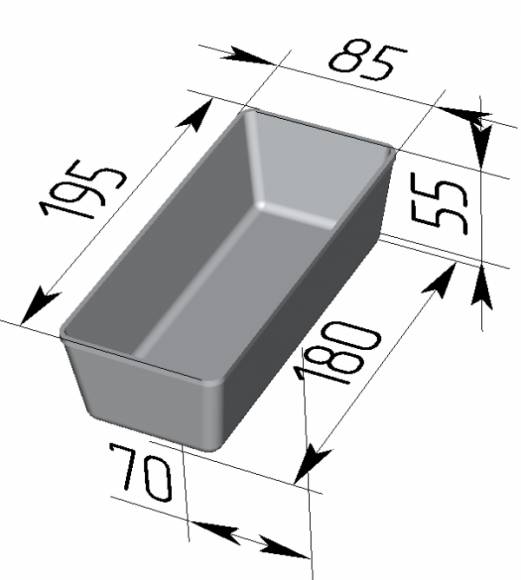 Форма для хлеба Спика 14 (195 х 85 х 55 мм)  