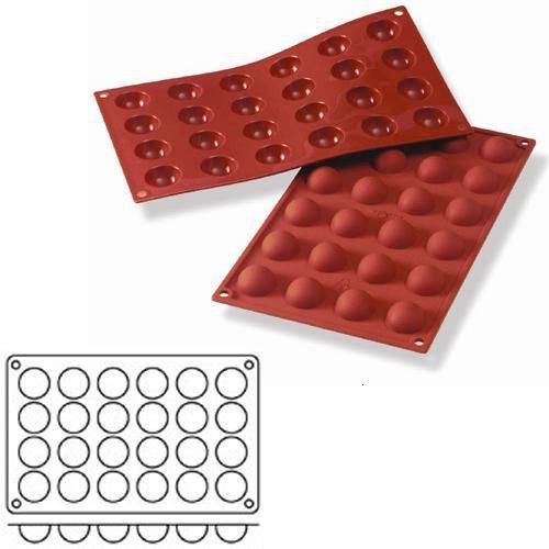 Форма силиконовая "Полусфера" Martellato SF006/N 24 порций Форма силиконовая "Полусфера" Martellato SF006/N 24 порций