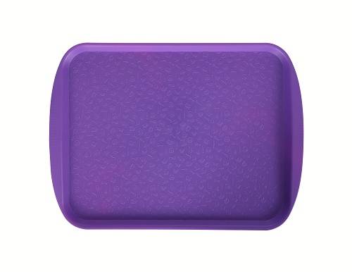 Поднос прямоугольный 41,5х30,5см фиолетовый с ручками 814С мки084/10/
