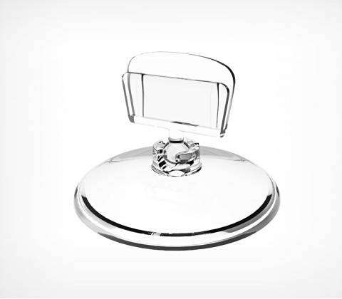 Держатель для ценников и табличек d=4,9 см. h= 3,5 см. прозр. пласт на подставке Держатель для ценников и табличек d=4,9 см. h= 3,5 см. прозр. пласт на подставке