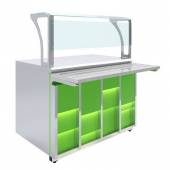 Прилавок нейтральный с верхней полкой Neon Luxstahl ПНП (С) -1200 Premium Прилавок нейтральный с верхней полкой Neon Luxstahl ПНП (С) -1200 Premium