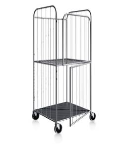 Тележка-стеллаж для прачечной ТП21.2 ОЛДАК две дверцы, откидная полка, нерж. Тележка-стеллаж для прачечной ТП21.2 ОЛДАК две дверцы, откидная полка, нерж.