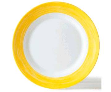 Тарелка d=195 мм желтый край Браш 49139  37304 /6/