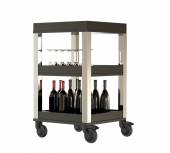 Тележка сервировочная для напитков 3 уровня, сталь, полимер, Pintinox 97150852