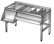 Барная станция 1400*600(800)*850, с подставкой (200), рельсой, ванной моечной гл. 300, нерж. Барная станция 1400*600(800)*850, с подставкой (200), рельсой, ванной моечной гл. 300, нерж.
