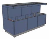 МОНТ 1300х800х860 серия RD1 Каркас с обшивкой ЛДСП, полка для тарелок МОНТ 1300х800х860 серия RD1 Каркас с обшивкой ЛДСП, полка для тарелок