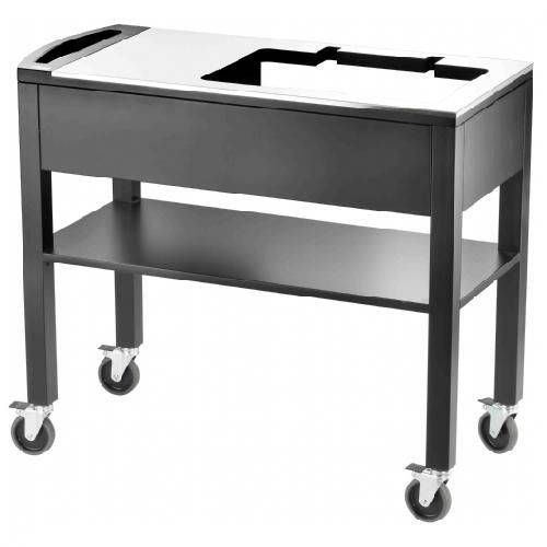 Тележка сервировочная для горячих блюд 2 уровня, МДФ цвета венге, сталь Pintinox 97150741 Тележка сервировочная для горячих блюд 2 уровня, МДФ цвета венге, сталь Pintinox 97150741