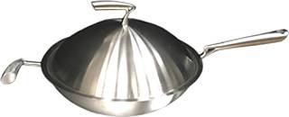 Сковорода WOK 355мм нерж. сталь, с кышкой HURAKAN HKN-WPH03C Сковорода WOK 355мм нерж. сталь, с кышкой HURAKAN HKN-WPH03C