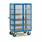 Тележка-стеллаж для склада ТС9 ОЛДАК 2-дверный сетчатый, 5 полок МДФ Тележка-стеллаж для склада ТС9 ОЛДАК 2-дверный сетчатый, 5 полок МДФ