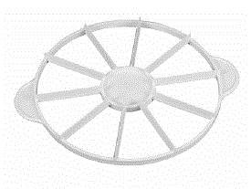 Делитель торта на 10 частей 265мм полипропилен Paderno 47032-10 04141355 Делитель торта на 10 частей 265мм полипропилен Paderno 47032-10 04141355