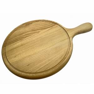 Доска для подачи 300мм круглая Доски буковые, с ручкой, бороздкой 56584 Доска для подачи 300мм круглая Доски буковые, с ручкой, бороздкой 56584