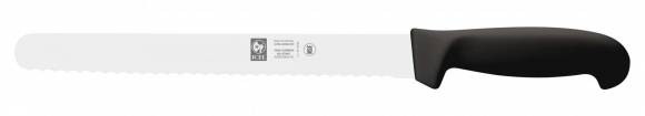 Нож для нарезки 260/400 мм. черный с волн. кромкой PRACTICA Icel 24100.3460000.250 Нож для нарезки 260/400 мм. черный с волн. кромкой PRACTICA Icel 24100.3460000.250