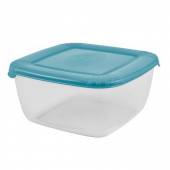 Контейнер для продуктов квадр. 0,95 л. 14,5*14,5*7,2 см. п/п с голубой крышкой /1/17/ Контейнер для продуктов квадр. 0,95 л. 14,5*14,5*7,2 см. п/п с голубой крышкой /1/17/