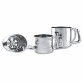 Кружка с ручным механизмом для посыпки сахарной пудры 9,5 см мелкая сетка Proff Cuisine FST-03