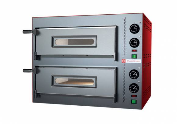 Печь для пиццы 2-камерная PizzaGroup Compact M35/8-B 1+1