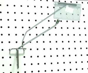 В. Крючок хромированный с ценникодержателем 250мм Водолей В. Крючок хромированный с ценникодержателем 250мм Водолей