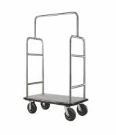 Тележка для багажа 104х64х180см ОЛДАК нерж., ковролин, 2 поручня, перекладина от поручней ТМ 4.2
