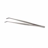 Щипцы (пинцет) 30 см. прямые, изогнутый кончик, нерж. MGsteel 70425