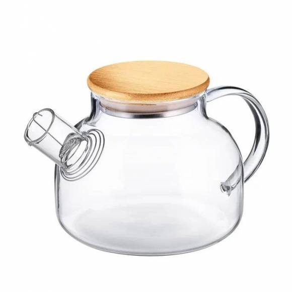 Чайник заварочный 850мл из стекла c крышкой из бамбука TC-208-B Чайник заварочный 850мл из стекла c крышкой из бамбука TC-208-B