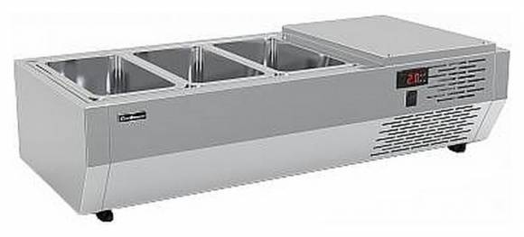 Витрина холодильная настольная для ингредиентов Carboma A40 SM 0,9 (3 GN1/3) Витрина холодильная настольная для ингредиентов Carboma A40 SM 0,9 (3 GN1/3)