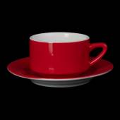 Чайная пара 250мл Corone Gusto красная фк1741