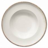 Тарелка для пасты 400мл 270 мм фарфор Gourmet Retro Bonna E100GRM27CK коричневый край b