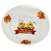 Тарелка мелкая 200мм фаянс Пчелы 4081 /20/ Тарелка мелкая 200мм фаянс Пчелы 4081 /20/