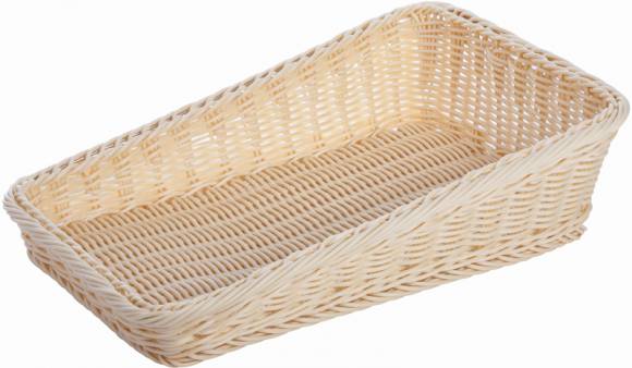 Корзинка прямоугольная 450х300х115мм пластик бежевая [Beige 5041] кт286