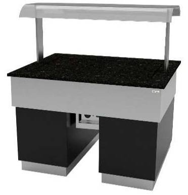 Прилавок с тепловой камен. поверхностью Stone Island Gastrolux ТМ-2010/ПК/SI для 5хGN1/1 Прилавок с тепловой камен. поверхностью Stone Island Gastrolux ТМ-2010/ПК/SI для 5хGN1/1