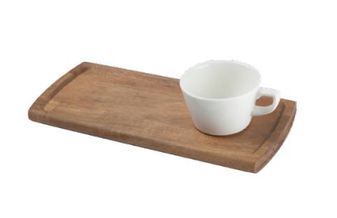 Доска прямоугольная для подачи кофе 34х15см Acacia Bonna /12/ AKS 02 RCB