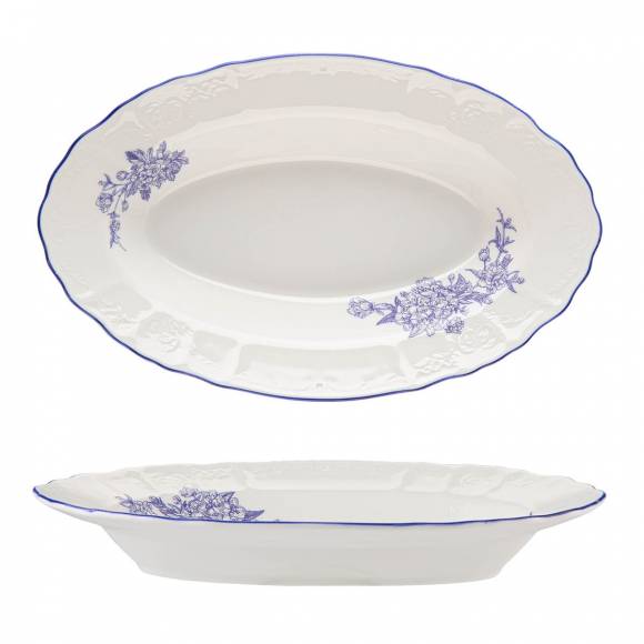 Блюдо овальное 24 см Sea Flower P.L. Proff Cuisine NY-YQA4767B-DOP-9.75X6