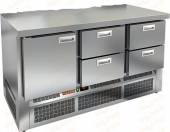 Стол холодильный Hicold GNE 122/TN O1 дверь 4 ящика (агрегат внизу)
