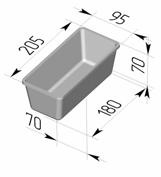 Форма для хлеба Спика 10-4 (205 х 95 х 75 мм) Форма для хлеба Спика 10-4 (205 х 95 х 75 мм)
