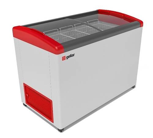 Ларь морозильный с наклонным гнутым стеклом Frostor Gellar FG 475 E красный