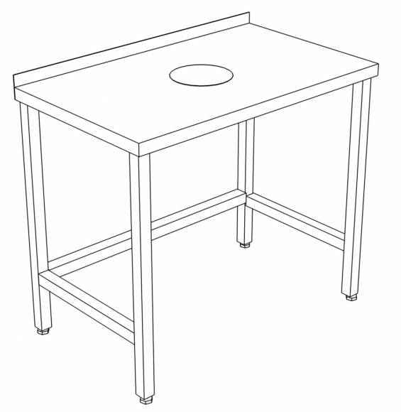 СПО стол производственный для сбора отходов с бортом 1700*900*850