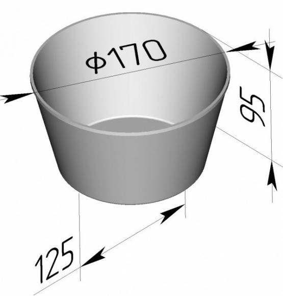 Форма для хлеба Спика 17 А (круглая) (170 х 125 х 95 мм) 