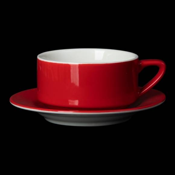 Чайная пара 300мл Corone Gusto красная фк1744 Чайная пара 300мл Corone Gusto красная фк1744