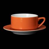 Чайная пара 300мл Corone Gusto оранжевая фк1745