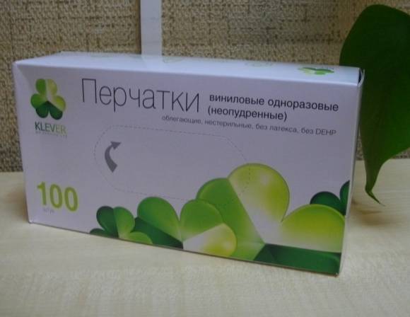 Перчатки виниловые нестерильные р-р L прозр. 50 пар