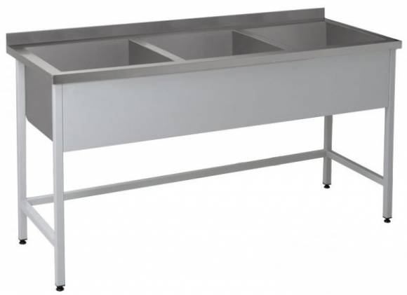ВМ3 Ванна моечная сварная 3-х секционная 1800*400*850 гл.400 с бортом ВМ3 Ванна моечная сварная 3-х секционная 1800*400*850 гл.400 с бортом