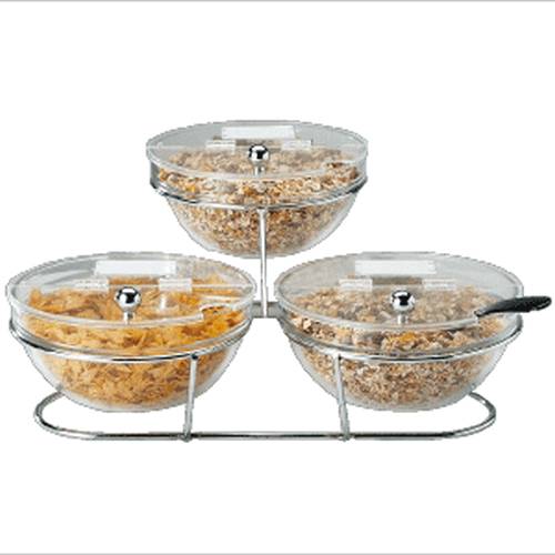 Этажерка для 3х салаников с крышкой; сталь нерж., стекло Aps 11892 Этажерка для 3х салаников с крышкой; сталь нерж., стекло Aps 11892