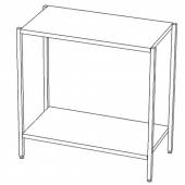 СТП2 стеллаж производственный 2 полки 400*500*1000 СТП2 стеллаж производственный 2 полки 400*500*1000