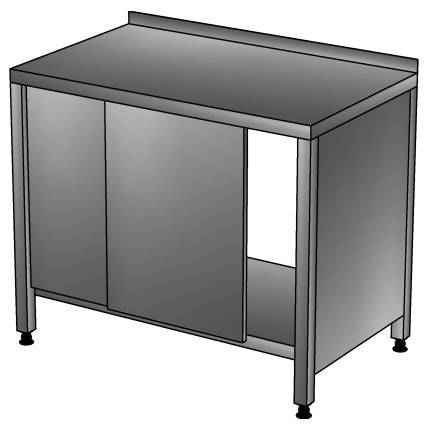 СКПП Стол-купе производственный с бортом, полкой 1600*700*850, зашивка по бокам